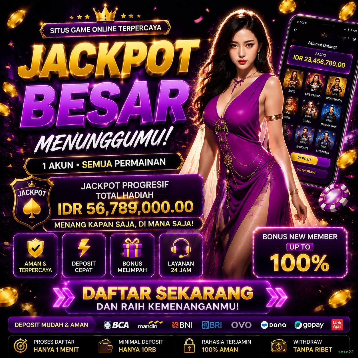 Ikon aplikasi toto22 resmi